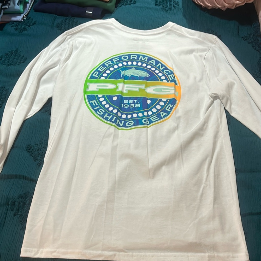 Columbia PFG men’s size large, long sleeve white T-shirt, like brand new